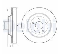 x2 Rear Brake Disc Delphi BG4567C Fits Mazda CX-30 CX-5 MX-30 Solid