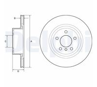 x2 Rear Brake Disc Delphi BG4644C Fits BMW X3 X4 Braking System Vented Coated