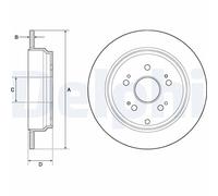 x2 Rear Brake Disc Delphi BG4694C Fits Honda CR-V Braking System Solid Coated
