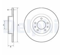 x2 Rear Brake Disc Delphi BG4748C Fits Peugeot 508 SW 508 Braking System Solid