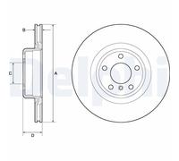 DELPHI BG4755C Brake disc