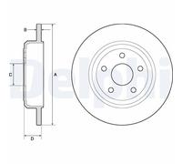 x2 Rear Brake Disc Delphi BG4772C Fits Jeep Grand Cherokee Braking System Solid