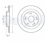 Delphi BG4773C 276mm Rear Coated Brake Disc Set for Honda Civic IX NEW OE
