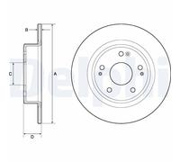 DELPHI BG4801C Brake disc