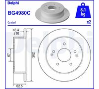 DELPHI BG4980C Brake disc