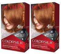 Revlon Colorsilk Beautiful Color, Permanent Hair Dye with Keratin, 100% Gray Coverage, Ammonia Free, 53 Light Auburn