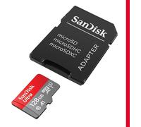 X2 SanDisk 128GB Ultra microSDXC card + SD adapter up to 140 MB/s with A1 App