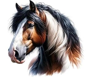 x2 Shire Horse Decal Stickers, Cover Up Marks, 110mm Tall Waterproof Decals, Multi Purpose Ideal for Laptop, Tile, Toy Box, Furniture and More, Farm Animal Vinyl Art Graphics (Horseshire, 110mm Qty:2)