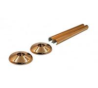 x2 Talon Rose Gold/Copper Snappit Radiator Pipe Covers & Collars for 15mm Pipes