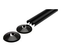 x2 Talon Snappit 500mm Towel Rail Pipe Cover Kit - 15mm Black (ACSNB/K1)