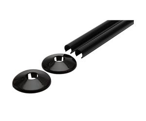 x2 Talon Snappit 500mm Towel Rail Pipe Cover Kit - 15mm Black (ACSNB/K1)