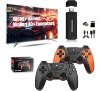 X2 Ultra Game Stick 4K, Preloaded Game Console 64G TF Card 30000+ Classic Games 30+ Simulators, 2.4G Wireless Controller,Plug and Play Video Game Stick (128G)