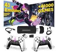 X2 Ultra Gaming Stick Wireless Retro Gaming Console with 2.4GHz Rechargeable Handle,41000+ Games 40+ Emulators,4K HD Retro Game Stick,Plug and Play Video Games for TV,Gift for Adult,Men (128G)