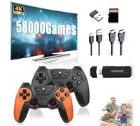 X2 Ultra Retro Game Stick, 4K HDMI Plug and Play Video Game 256G with 58000+ Games, 2.4G Wireless Controllers Nostalgia Handheld Emulators for TV