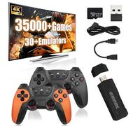 X2 ULTRA Retro Game Stick Pro - 4K Gaming Console with 64/128/256GB Memory, Supports over 37,000/42,000/60,000 retro games across 50+ emulators, Plug & Play Retro Games for TV (orange-64g)