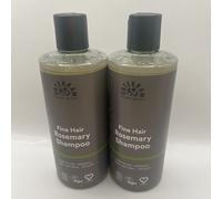 x2 Urtekram Rosemary Shampoo for Fine Hair, 500ml - Certified Organic Vegan New
