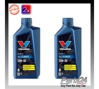 x2 Valvoline All-Climate 20W-50 20W50 High Quality Engine Oil - 1 Litre 1L New