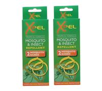 X2 Xpel Adult Mosquito & Insect Bug Repellent Wrist 2 Bands Protection