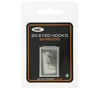 x20 NGT Barbless Eyed Hooks in Size 8