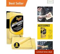 X2020EU 3 Pack Supreme Shine Microfiber Towels - Non-Scratch Car Cleaning Cloths