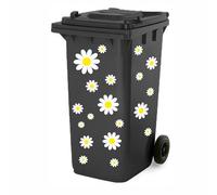 x25 Daisy Flower Vinyl Decal Stickers, Cover Marks, Wheelie Bin Graphics
