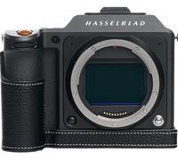 X2D 100C Case, Zakao Handmade Genuine Real Leather Half Camera Case Bag Cover for Hasselblad X2D 100C Bottom Opening Version with Hand Strap (Black)