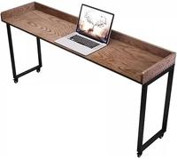 x2DfY7p Bedside Table Natural solid wood Overbed Table with Wheels Bedroom hospital sanatorium mobile workstation dining table