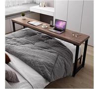 x2DfY7p Bedside Table Wood Overbed Table with 4 Wheels Bedroom Hospital Works as Bar Table Dining Table