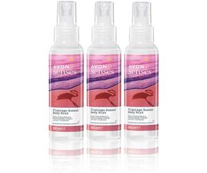 X3 Avon Senses Flamingo Sunset Body Mist - Pink Pineapple & Frangipani Scent