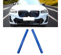 X3 G01 Grille Insert Stripes Trim,for BMW X3 G01 F25 X4 G02 F26 X5 G05 F15 E70 X6 G06 F16 E71 X7 G07,V-Brace Wrap Covers Blue Grill Stripes Front Grill Insert Trims Stripes (Blue)