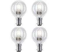 x3 Golf Ball/Mini Gobe B15d G45 / P45 ECO Halogen Dimmable Energy Saver Light Bulbs B15 SBC Small Bayonet Cap 240V 28W = 40W(+1 Free Bulbs)