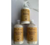 X3 Shea Moisture Raw Shea Butter Extra Moisture Shampoo Restorative Conditioner