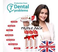 3 VICCO VAJRADANTI 18 HERBS AND BARKS AYURVEDIC TOOTHPASTE 3 LARGER PACK 200g