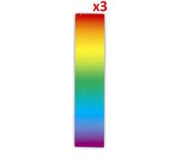 x3 Wheelie bin numbers Rainbow 1