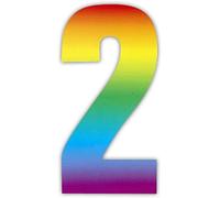 x3 Wheelie bin numbers Rainbow 2