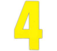 x3 Wheelie bin numbers Yellow 4