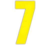 x3 Wheelie bin numbers Yellow 7