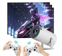 X30MAX Mini Projector and Game 64G,Built-in 20000 Games,1080*720P,2 Wireless Controllers,5G WiFi Bluetooth,4K Portable Retro Video Game Projector 180°Flexible Projection,Android 11,Home Cinema,office