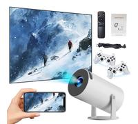 X30MAX Mini Retro Video Game Projector 64G,Built-in 20000 Games,2 Wireless Controllers,1080*720P,5G WiFi Bluetooth,4K Portable Projector and Game 180°Flexible Projection,Android 11,Home Cinema,office