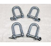 x4 10MM Galvanised Steel Commercial Dee Shackles
