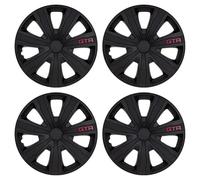 x4 15" Wheel Trims For DACIA SANDERO DUSTER - Set of 4 Covers, GTR Carbon Black, Sl esign, Hub Caps, Alloy Look - Full Black