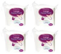 x4 Bundle of Cotton Tree Large Oval Cotton Wool Pads 40 per Pack White
