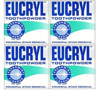 x4 Eucryl Smokers Tooth Powder Freshmint Flavour 50g