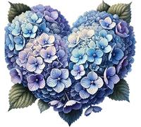 x4 Floral Blue Heart Vinyl Stickers, Cover up Marks, Weatherproof, Hardwearing & Vibrant, Multi-purpouse Ideal for Phone case, Cups, Wine Glass, Toilet, car, Wall & All Projects.