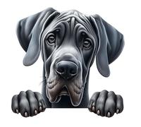 x4 Great Dane Door Vinyl Stickers, Weatherproof, Cover up Marks, Hardwearing & Vibrant, Multi-purpouse Ideal for Door, Phone case, Cups, Wine Glass, Toilet, car, & All Projects. (Great dane)