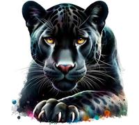 x4 Jaguar Vinyl Decal Stickers, Cover Marks, 1@ 20cm Tall Ideal for Toilets, Car, Wall or Laptop. 3@ 7cm Tall Ideal for Phone & Cups, Vibrant & Waterproof, Jungle Animal Graphics (Jaguar, 200mix)