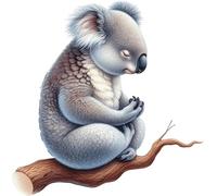 x4 Koala Vinyl Stickers Cover Marks Non Transparent Waterproof Art Decals 1@ 20cm Tall Ideal for Toilets, Toilet Seats or car. 3@ 7cm Tall Ideal for Phone case, Cups, Jars & Wine Glass (Koala)