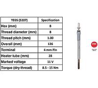 X4 - NGK SPARK PLUG QUALITY OEM 5207 / YE05