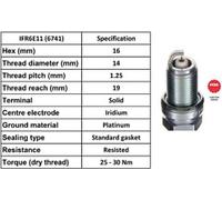 X4 - NGK SPARK PLUG QUALITY OEM 6741 / IFR6E11