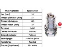 X4 - NGK SPARK PLUG QUALITY OEM 91039 / IFR7X7G